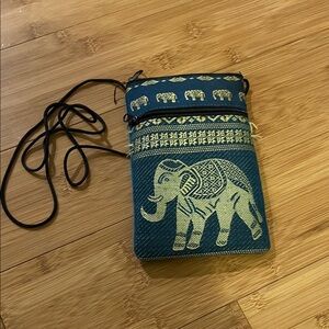 Elephant Print Crossbody Bag